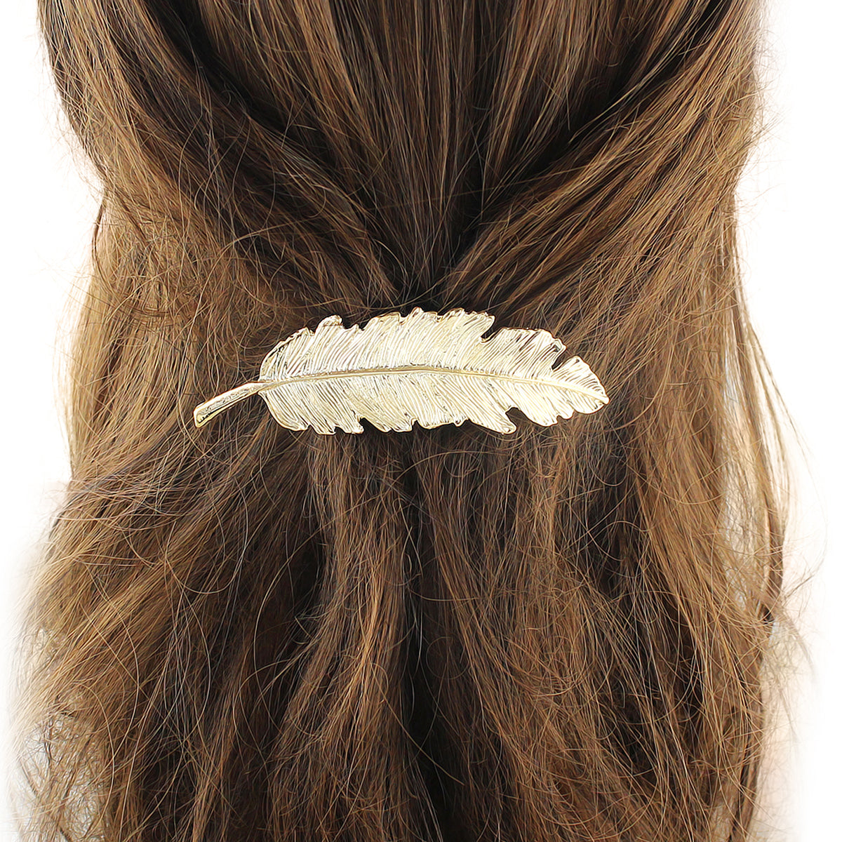 Hair Accessories Gold Silver Feather Metal Hairgrips Hair Clips Hair Barrettes-0