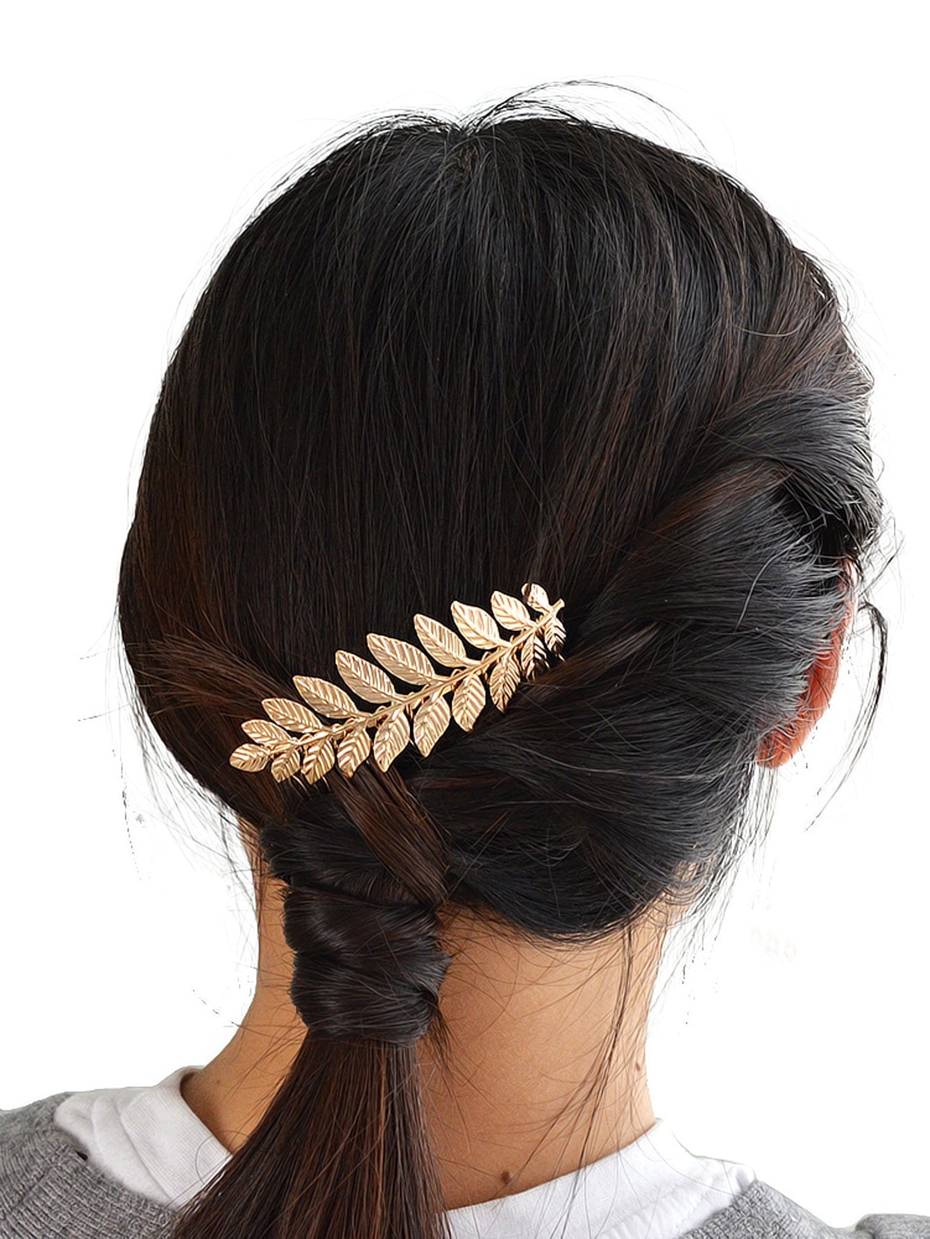 Costume Hair Accessories Gold Silver Leaf Hair Comb Hair Clips Girls Headpiece-1