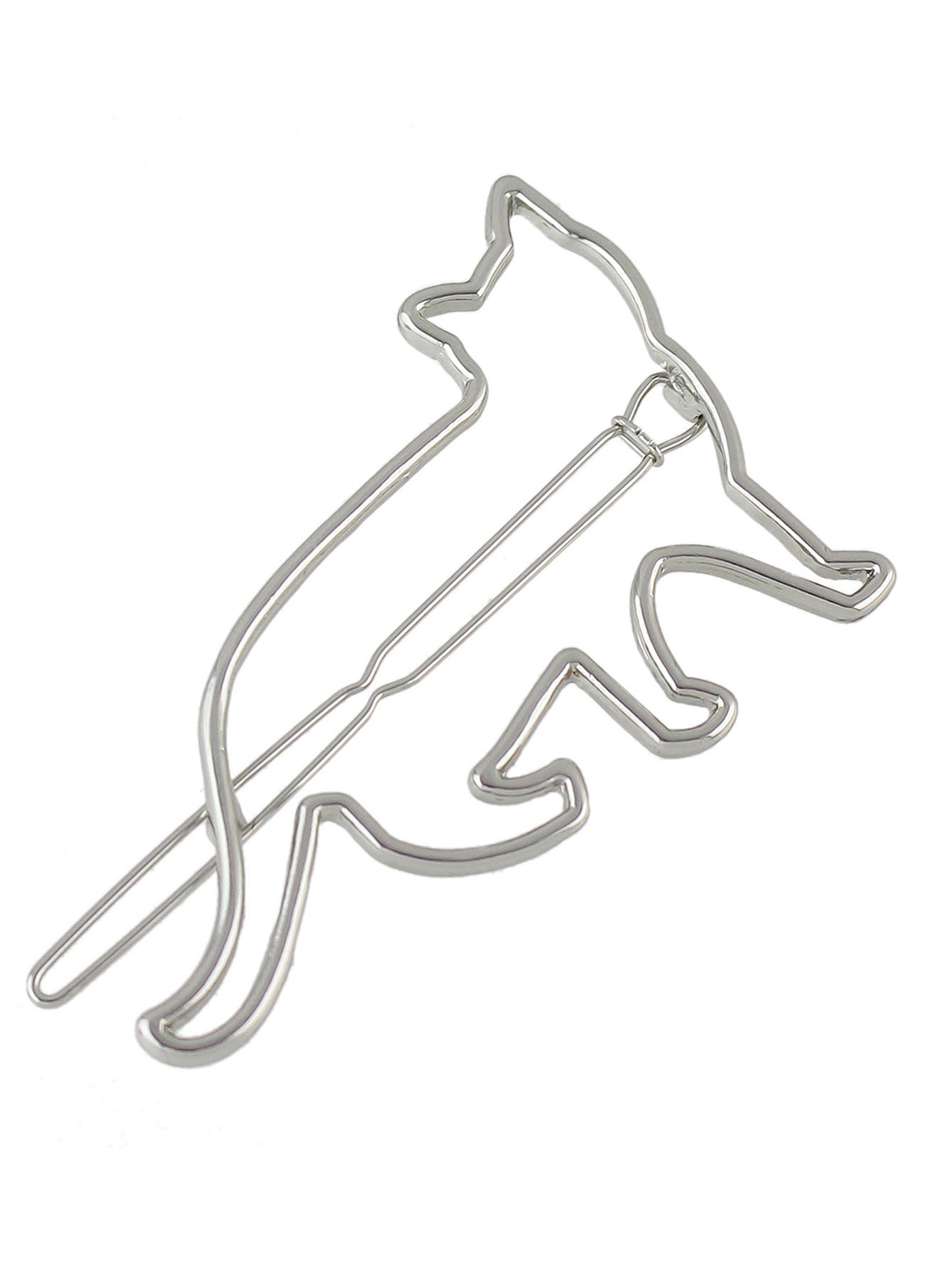 Hair Accessories Minimalist Gold Silver Metal Cat Hairgrips Hair Clips Hairpin-2