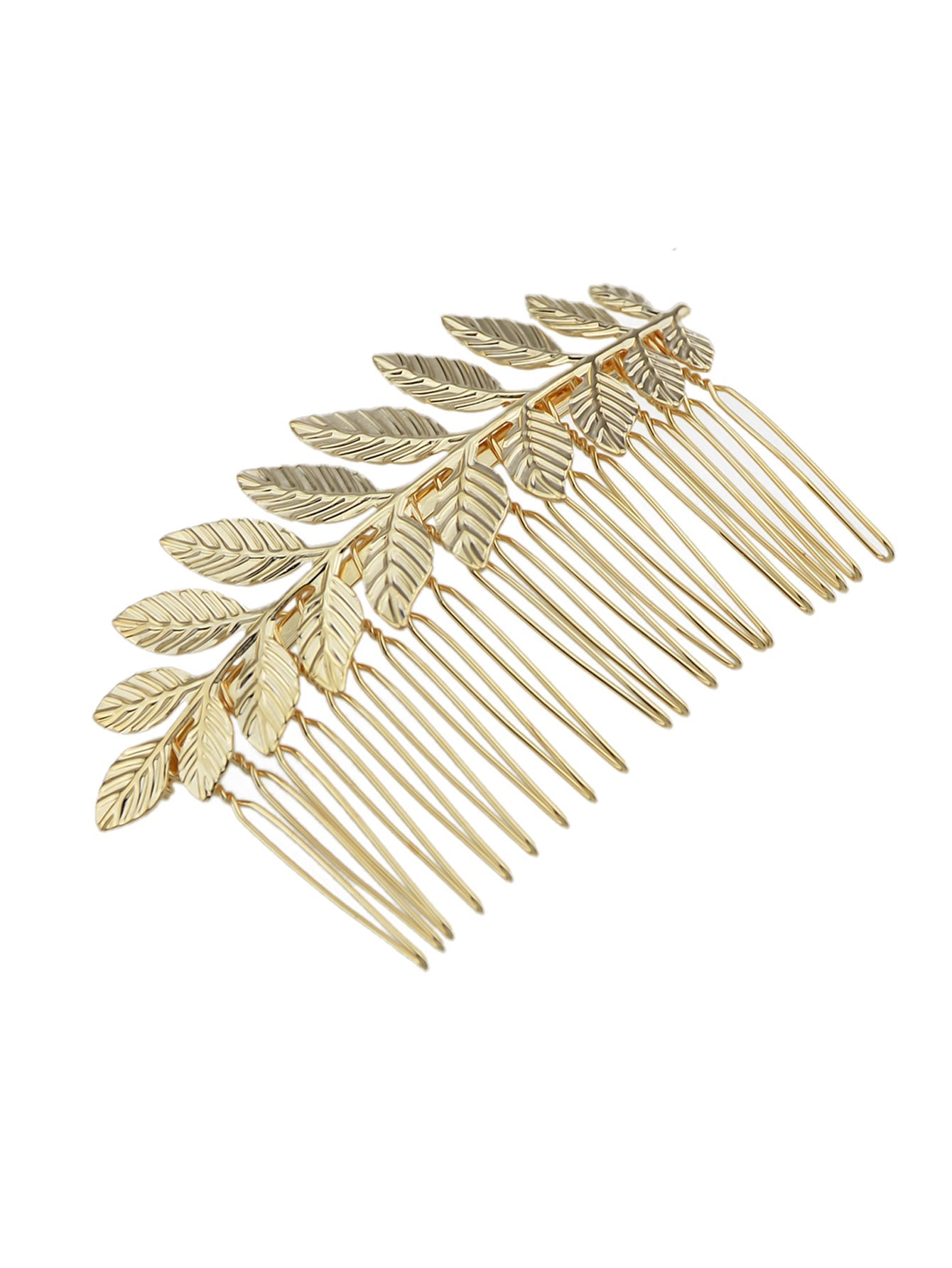 Costume Hair Accessories Gold Silver Leaf Hair Comb Hair Clips Girls Headpiece-2