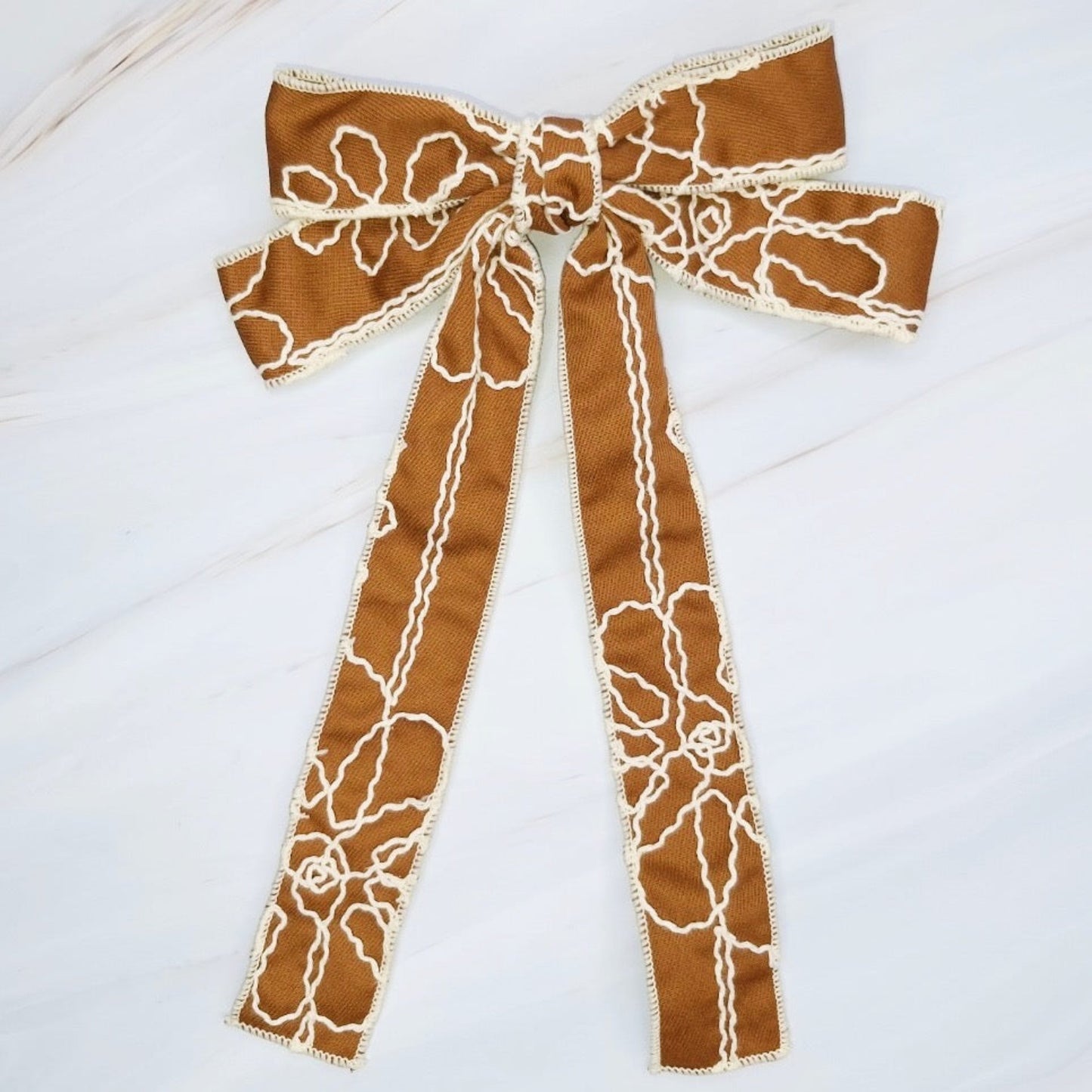 Artful Stitch Bow Hair Clip-3