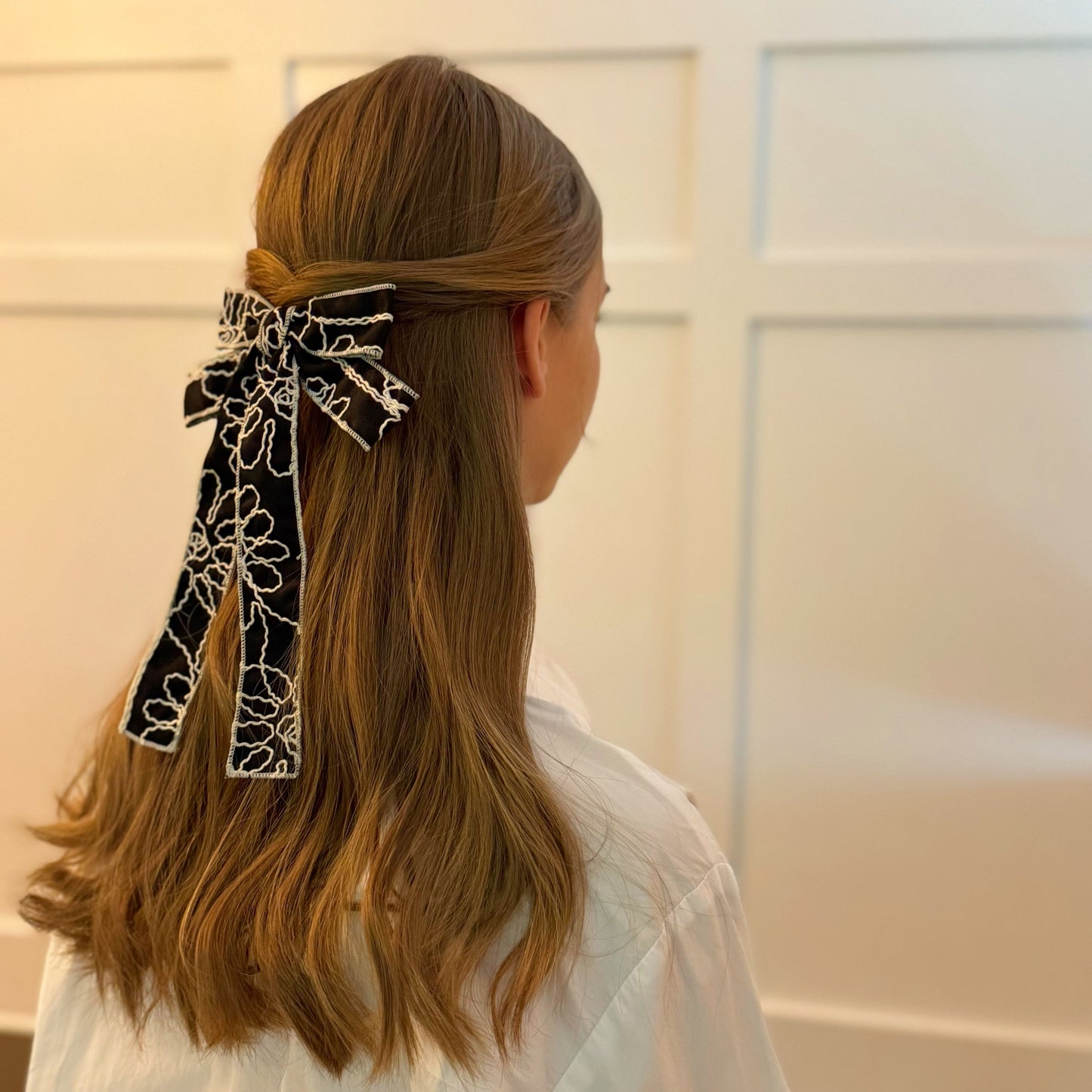 Artful Stitch Bow Hair Clip-0