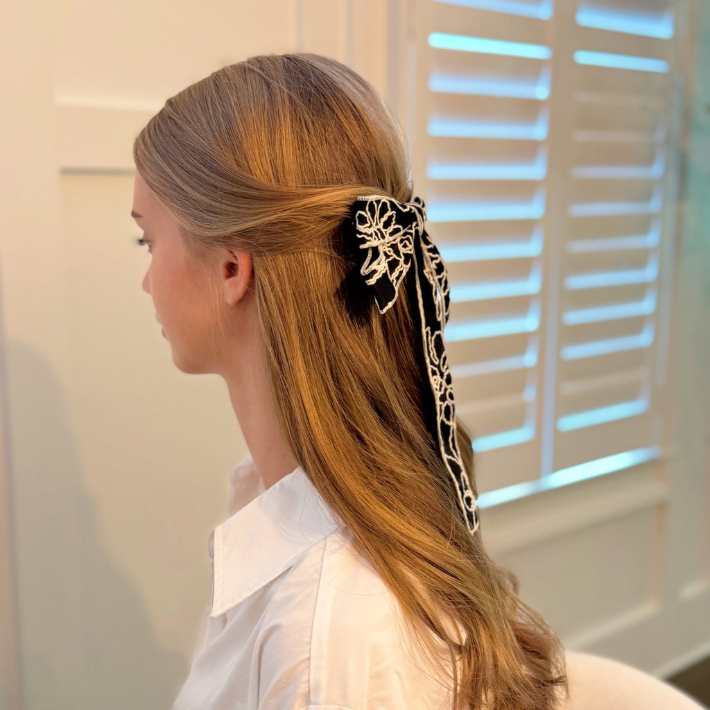 Artful Stitch Bow Hair Clip-1